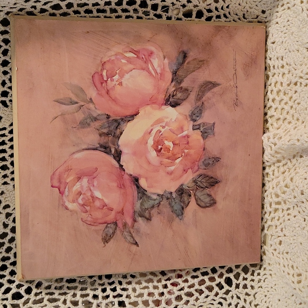 🥀 Rose cluster wall plaque 🥀